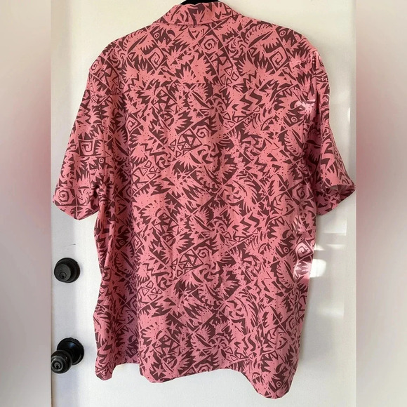 Ted Baker Barons Abstract Print Linen-Blend Shirt 5 XXL - Picture 5 of 8